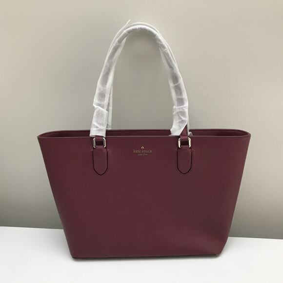 Kate Spade Laurel Way Medium Dally Tote Bag Purse Saffiano Leather Blackberry - Picture 4 of 8